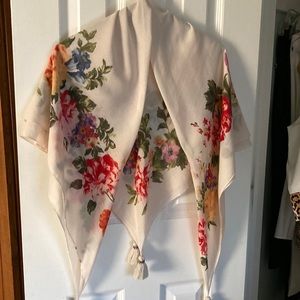 38” square cotton scarf